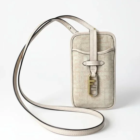 Fendi 2022 Orlock Zucca Mini Crossbody Phone Pouch FF Logo Bag - Picture 5 of 16